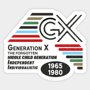 Generation X middle child generation 1965 1980 Sticker